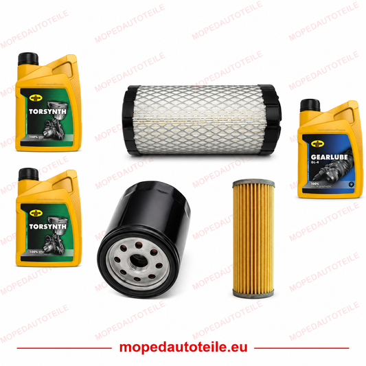 Kit d'entretien + 2L d'huile moteur (10W40) + 1L d'huile de boîte de vitesses (80W90), 2TNE68 filtre à huile filtre à air filtre à carburant Yanmar (Microcar/Chatenet)