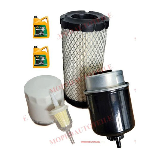 Kit d'entretien + 2L d'huile moteur (5W30), Lombardini 442/492/480 DCI filtre à huile filtre à air filtre à carburant diesel (2x)