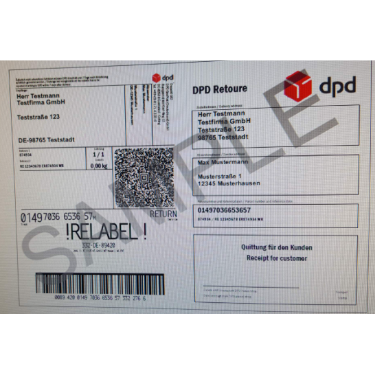 Étiquette de retour DPD