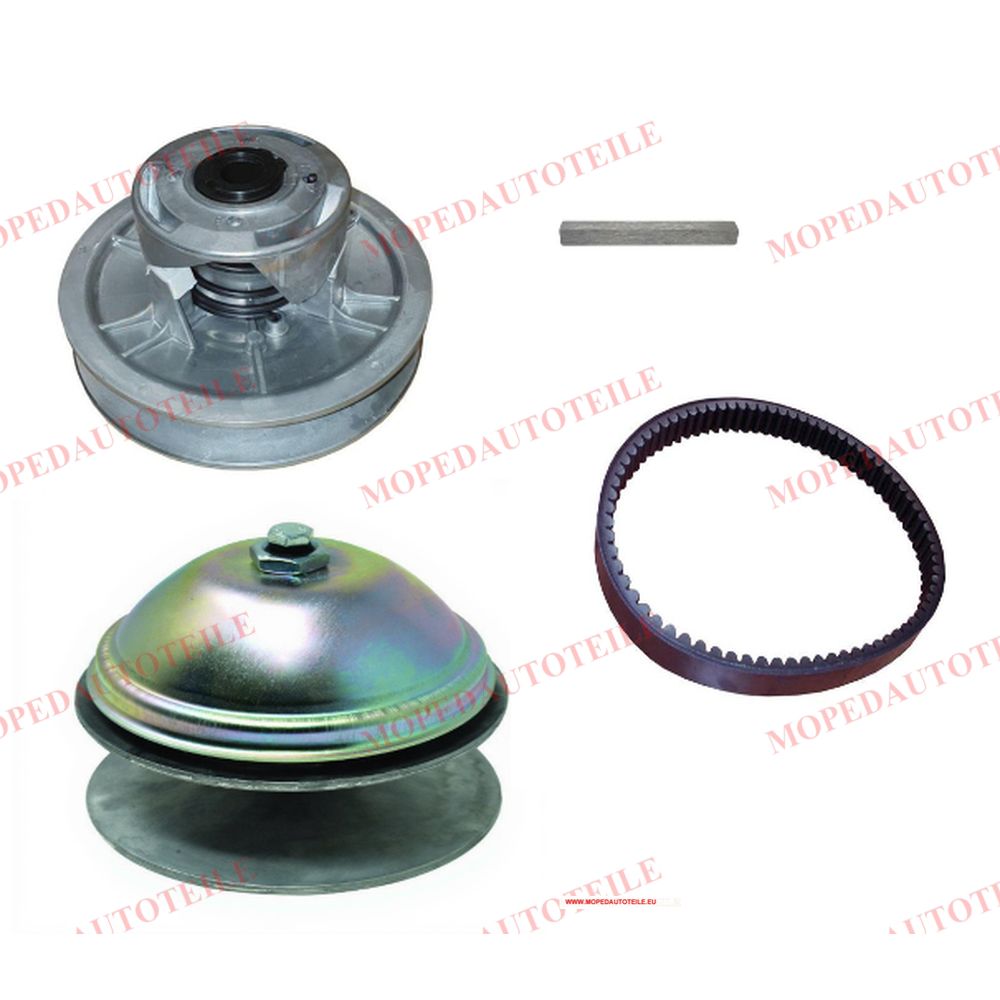 Kit variateur moteur + variateur de boîte de vitesses + courroie d'entraînement (2183/043) + clavette, Ligier (JSRC/Flex)