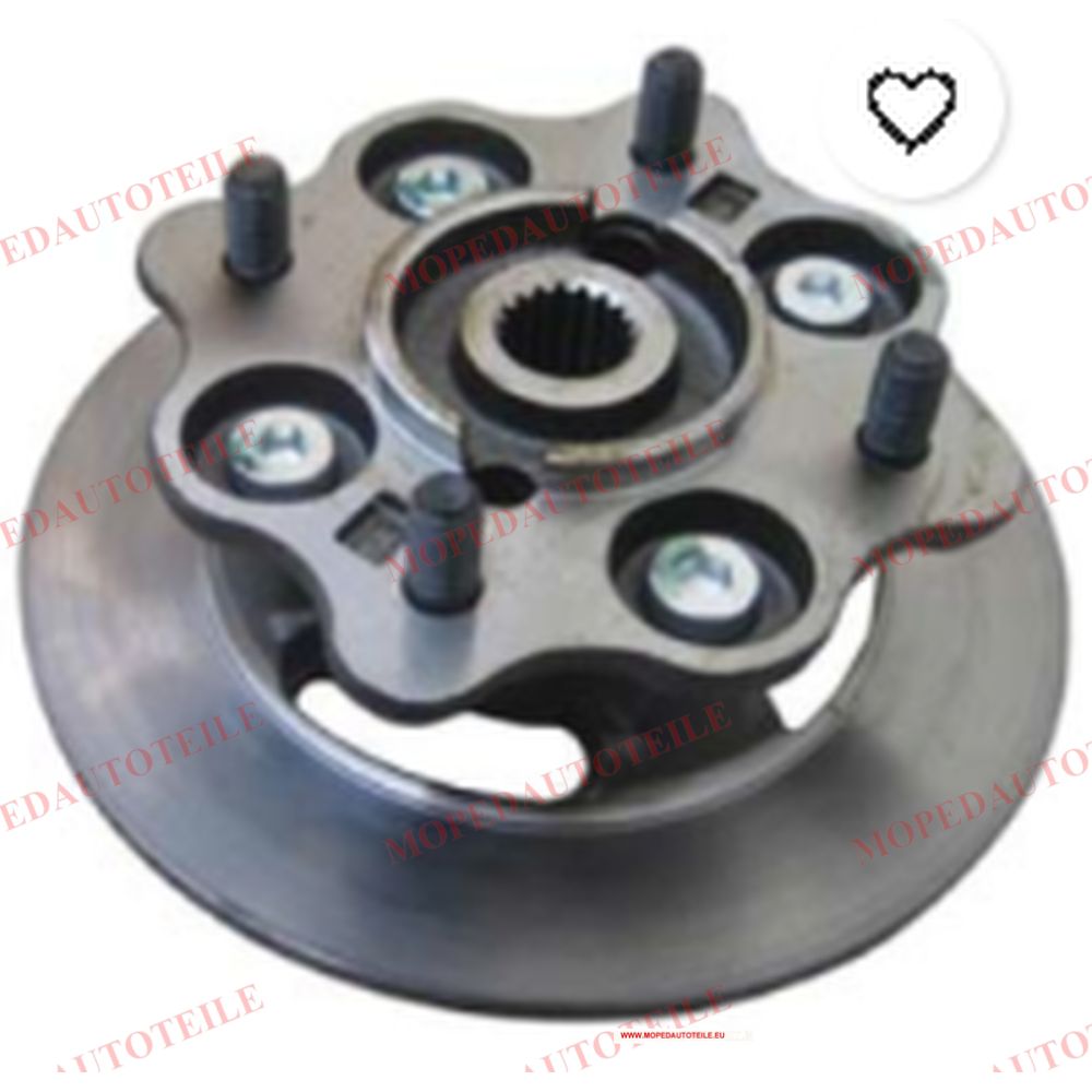 Moyeu de roue + disque de frein avant JDM Titane (Ø 170 mm)
